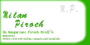 milan piroch business card